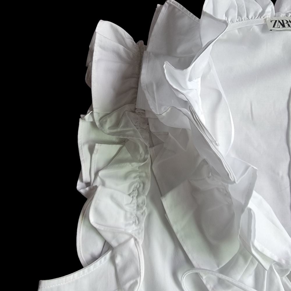Zara Ruffled Sleeveless Top - Picture 4 of 7